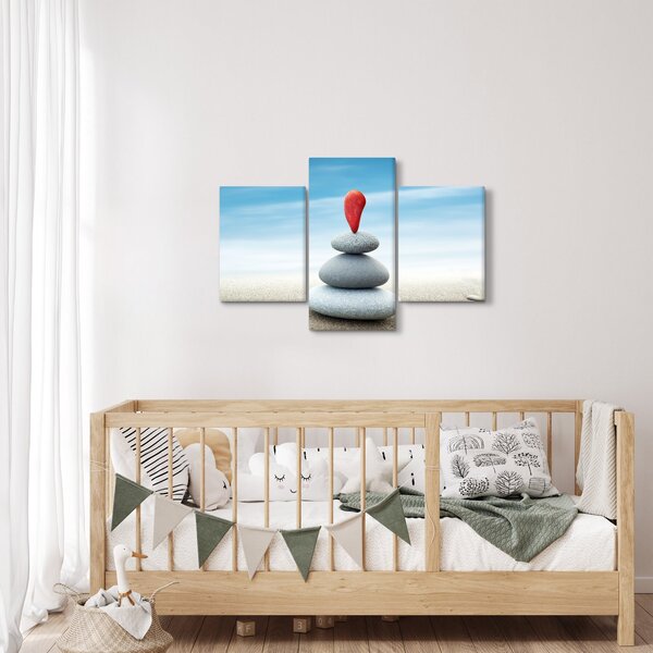 Tablou -Echilibru cu pietre (90x60 cm)