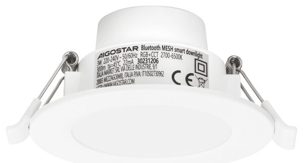 Corp de iluminat LED RGBW încastrat pentru baie LED/3W/230V 2700-6500K IP44