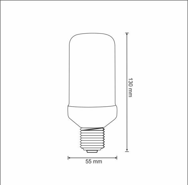 Bec LED FLAME T60 E27/3W/230V 1400K