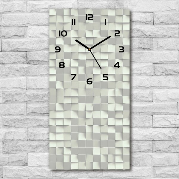 Ceas din sticlă dreptunghiular vertical model geometric