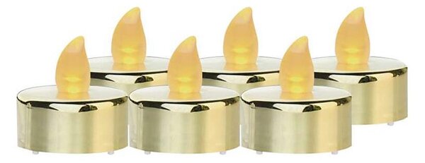 SET 6x LED decorațiune de Crăciun 6xLED/6xCR2032 aurie