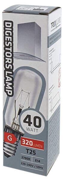 Bec pentru hotă T25 E14/40W/230V 2700K