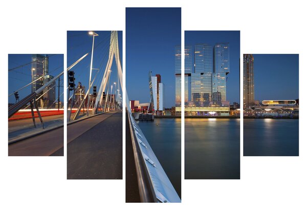 Tablou - Amurg în Rotterdam, Olanda (150x105 cm)