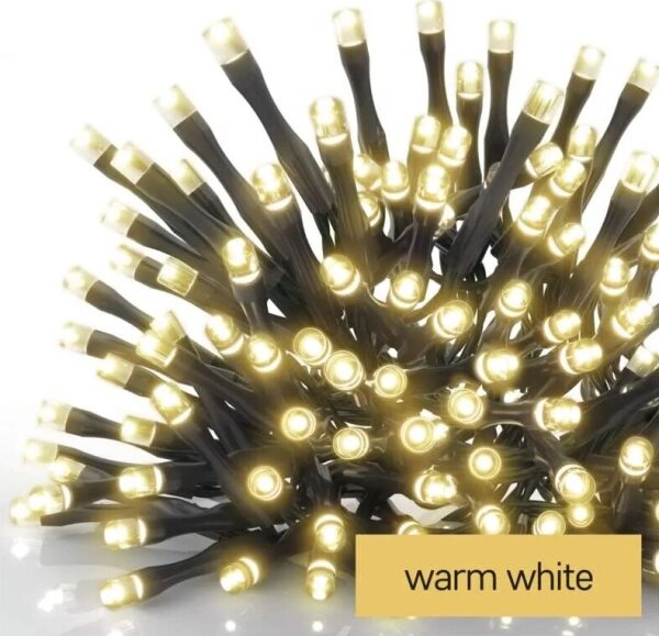 Ghirlandă LED pentru exterior, 100 LED, 2 m, IP44, alb cald