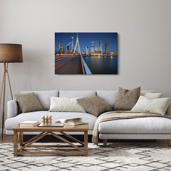 Tablou - Amurg în Rotterdam, Olanda (90x60 cm)