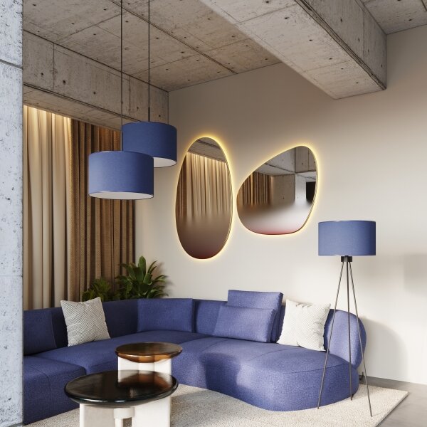 Sollux SL.1855 - Lampadar NEVIA 1xE27/15W/230V albastru
