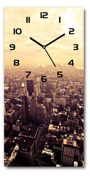 Ceas din sticlă dreptunghiular vertical Manhattan New York City