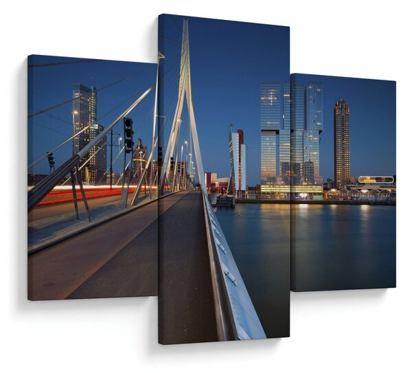 Tablou - Amurg în Rotterdam, Olanda (90x60 cm)