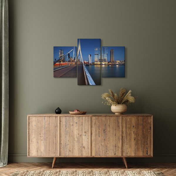 Tablou - Amurg în Rotterdam, Olanda (90x60 cm)