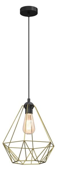 Lustră pe cablu BASKET 1xE27/60W/230V d. 35 cm auriu