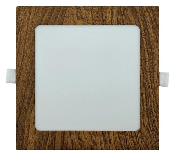 Corp de iluminat LED încastrat SQUARE LED/12W/230V 4200K 16,8x16,8 cm maro