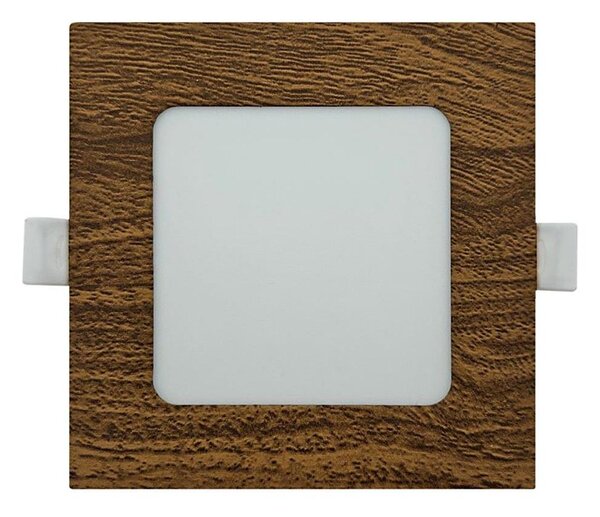 Corp de iluminat LED încastrat SQUARE LED/6W/230V 4200K 11,8x11,8 cm maro