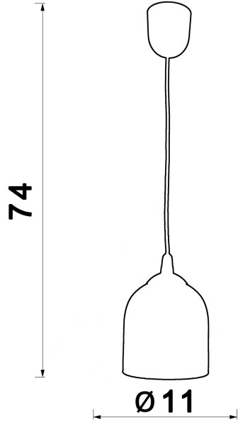 Lustră pe tijă 6xE27/60W/230V maro