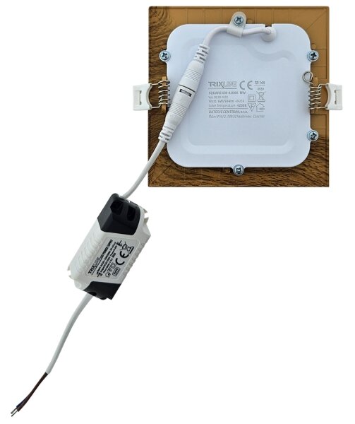 Corp de iluminat LED încastrat SQUARE LED/6W/230V 4200K 11,8x11,8 cm maro