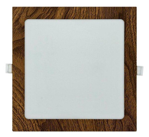 Corp de iluminat LED încastrat SQUARE LED/18W/230V 4200K 22x22 cm maro