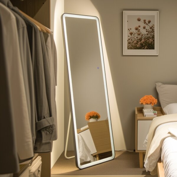 Brilagi - Oglindă de podea ELEGANZA LED/42W/230V 160 x 50 cm IP44 CRI 90 dimmer + CCT