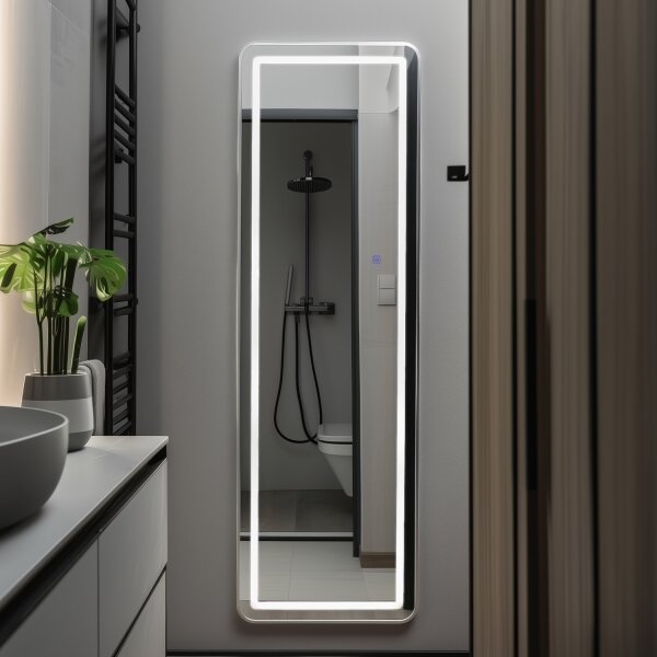Brilagi - Oglindă de podea BELLEZA LED/42W/230V 160x50 cm IP44 CRI 90 dimmabilă +CCT
