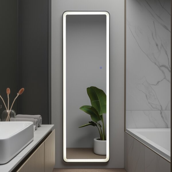 Brilagi - Oglindă de podea ELEGANZA LED/42W/230V 160 x 50 cm IP44 CRI 90 dimmer + CCT
