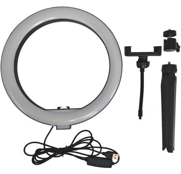 Lampă LED dimabilă cu trepied și suport pentru vloguri LED/10W/5V 2700-6500K