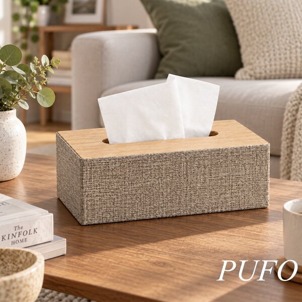 Cutie decorativa Pufo Classic pentru servetele, 25 x 14 cm, bej