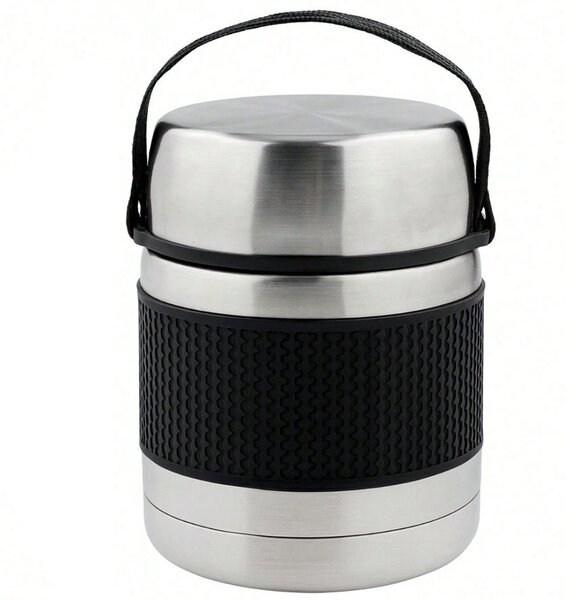 Recipient termoizolant din inox pentru mancare si supe, cu bol interior detasabil, capac etans si maner de transport, termos alimentar, 750 ml