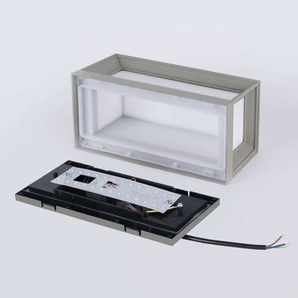 Brilagi - Aplica LED de exterior cu senzor PARKER, 12W, 230V, gri, IP44