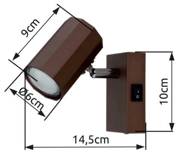 Spot de perete Globo 57919-1 JAMES 1xGU10/25W/230V