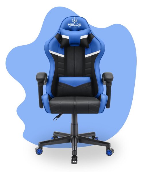Scaun gaming pentru copii HC - 1004 negru și albastru