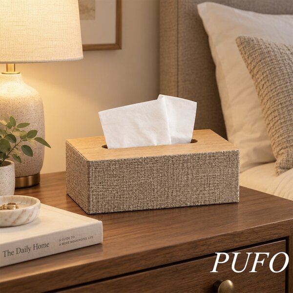 Cutie decorativa Pufo Classic pentru servetele, 25 x 14 cm, bej