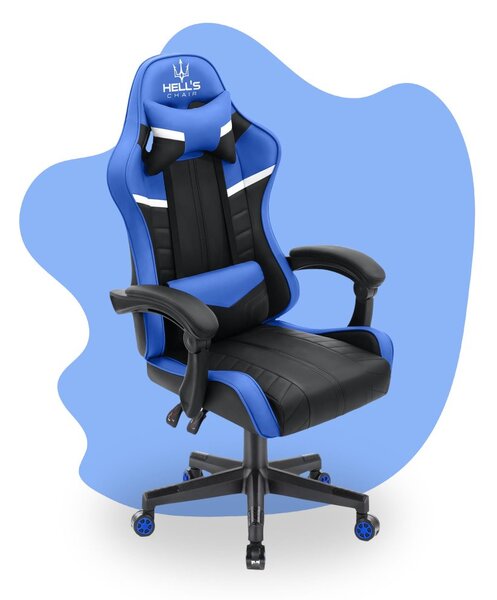 Scaun gaming pentru copii HC - 1004 negru și albastru