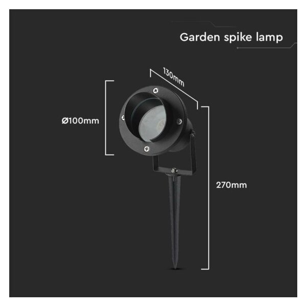 Lampă exterior 1xGU10/35W/230V IP65, rezistentă la apă și praf