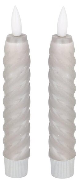 SET 2x lumânare LED Eglo 422229 ANDRAFIABE LED/1xAAA 15 cm gri
