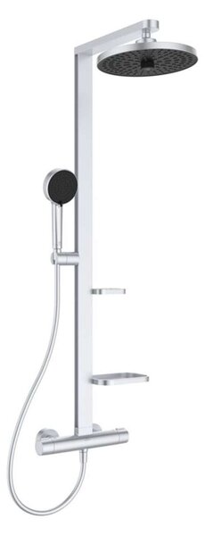 Ideal Standard ALU+ - Set de duș cu termostat, diametru 26 mm, 2 jeturi, argintiu BD583SI
