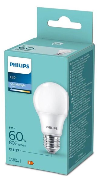 Bec LED Philips A60 E27/8W/230V 6500K