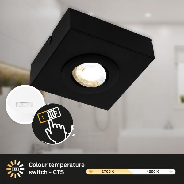 Spot LED Briloner 3996015 CTS LED/4W/230V 2700/4000K negru