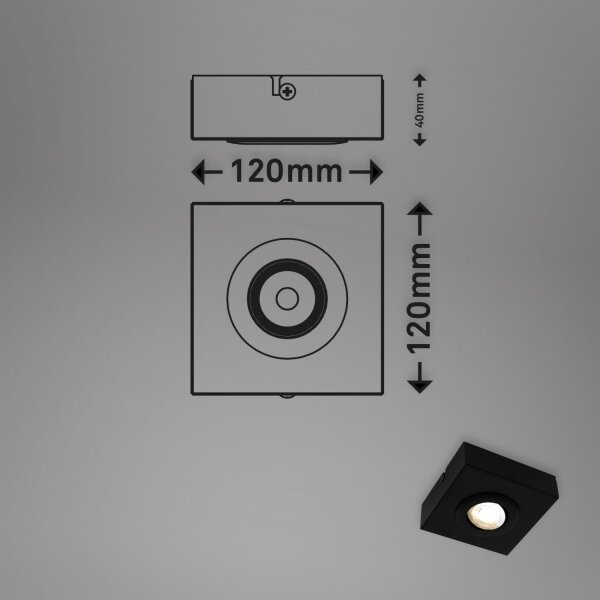 Spot LED Briloner 3996015 CTS LED/4W/230V 2700/4000K negru