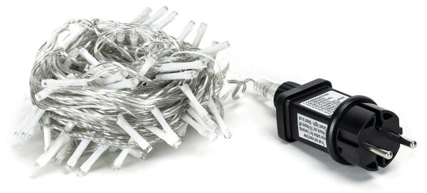 Aigostar - Ghirlandă LED pentru exterior, 50 LED / 8 funcții, 8 m, IP44, alb rece