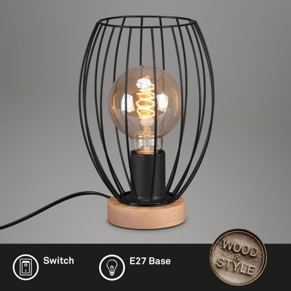 Lampă de masă Brilo WAKTU 1xE27/25W/230V arbore de cauciuc