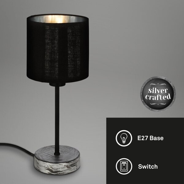 Lampă de masă Briloner 7737-014 SILVER CRAFTED 1xE14/25W/230V