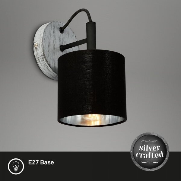 Aplică Briloner 2737-014 SILVER CRAFTED 1xE14/25W/230V