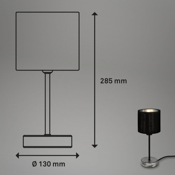 Lampă de masă Briloner 7737-014 SILVER CRAFTED 1xE14/25W/230V