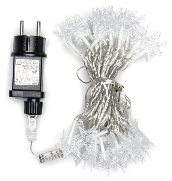 Aigostar - Ghirlandă LED pentru exterior, 50 LED, 8 funcții, 8 m, IP44, alb cald