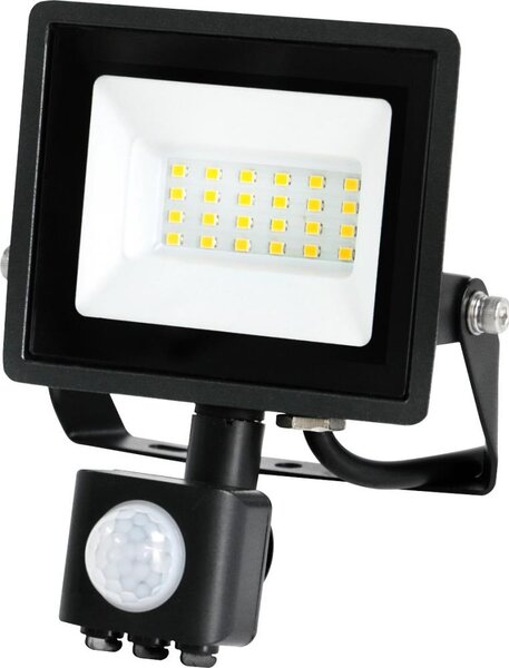 Proiector LED cu senzor MHC LED/20W/230V IP44 6500K negru