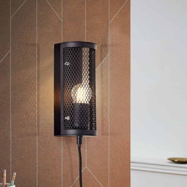 Aplică Brilliant MAZE 1xE27/40W/230V negru