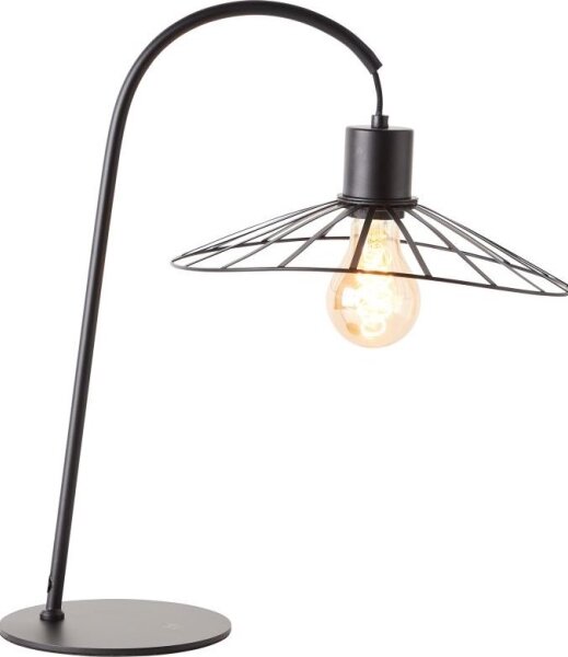 Lampă de masă Brilliant LEIKA 1xE27/52W/230V negru