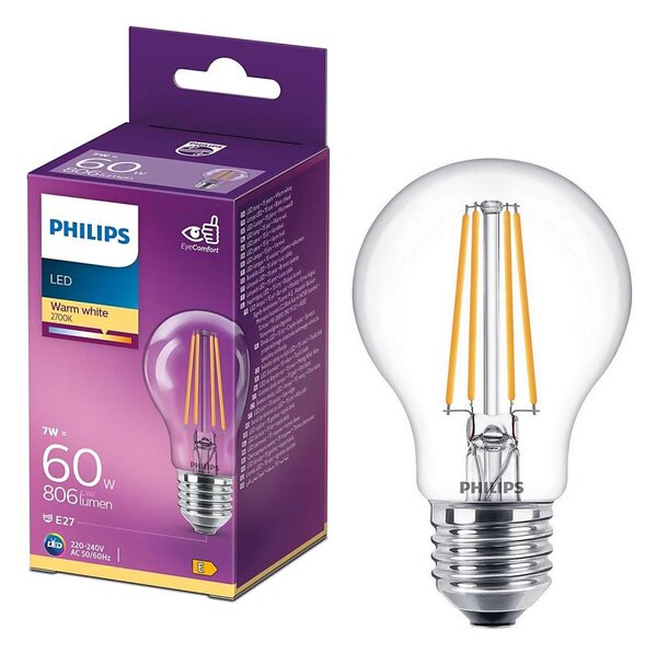 Bec LED VINTAGE Philips A60 E27/7W/230V 2700K