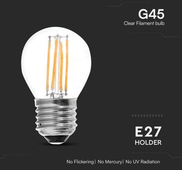 Bec LED FILAMENT G45 E27/6W/230V 4000K