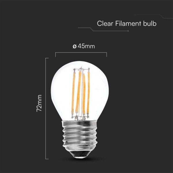 Bec LED FILAMENT G45 E27/6W/230V 4000K