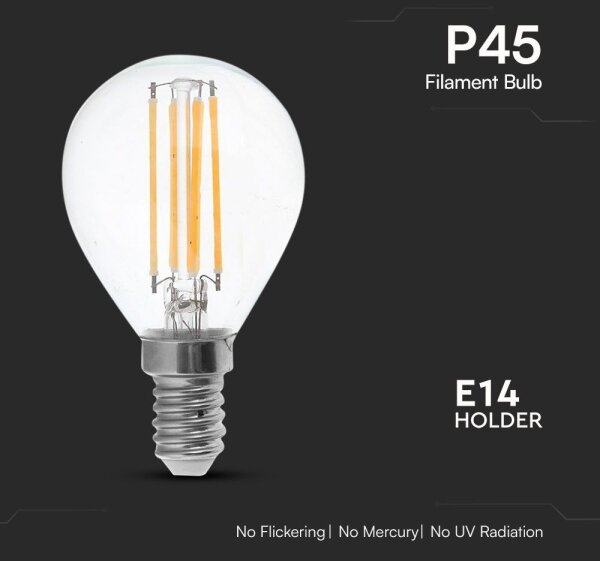 Bec LED FILAMENT P45 E14/6W/230V 4000K