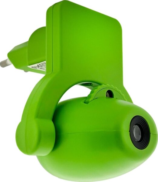 Corp de iluminat LED de veghe cu proiector pentru copii LED/0,5W/230V verde